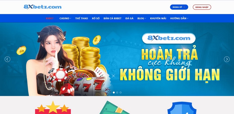 Giao diện chính thức 8Xbet